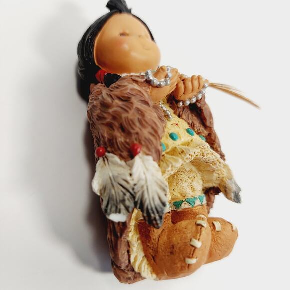 Vtg Friends Of The Feather Figurines Enesco Lot Bearing Gifts Wampum Pum 1996 - Picture 8 of 11